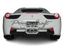 パワークラフト ハイブリッドエキゾーストマフラーシステム フェラーリ 458 イタリア用 レーシングストレートキャタライザー付 (P-FE450101-SE)【マフラー】POWER CRAFT HYBRID EXHAUST MUFFLER SYSTEM