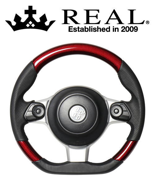 【クーポンで最大2000円OFF】REAL STEERING オリジナルシリーズ トヨタ ヴィッツ GR SPORT “GR” NCP131用 カラー：レッドカーボン (GR-RDC-BK)【ハンドル】レアル ステアリング【通常ポイント10倍！】