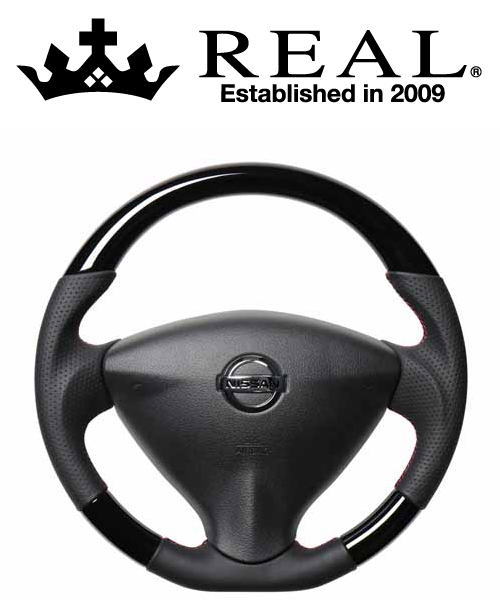 REAL STEERING オリジナルシリーズ 日産 ニッサン セレナ C26用 カラー：ピアノブラック (NSA-PBW-RD)..