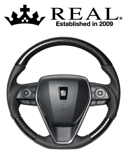 【エントリーでポイント10倍】REAL STEERING オリジナルシリーズ トヨタ カローラ クロス 10系用 カラー：ブラックカーボン(TYA-BKC)【ハンドル】【自動車パーツ】レアル ステアリング