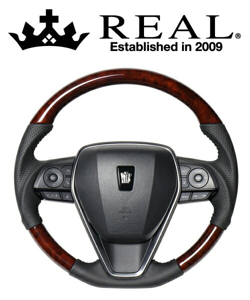 【エントリーでポイント10倍】REAL STEERING オリジナルシリーズ ダイハツ アルティス 70系用 カラー：ブラウンウッド(TYA-BRW)【ハンドル】【自動車パーツ】レアル ステアリング