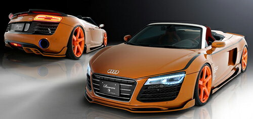 ROWEN WORLD PLATINUM プレミアムスタイルキット(カーボン+FRP) 素地 AUDI R8スパイダー MC後 42CTYF用 (1A007X11) エアロ3点キット【エアロ】ロェン ワールドプラチナ【車法人のみ送料無料】【通常ポイント10倍】