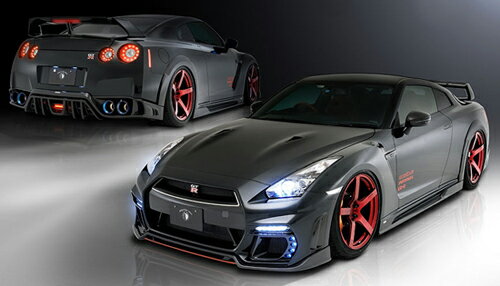 ROWEN WORLD PLATINUM プレミアムレーシングスタイルフルキット(カーボン+FRP) 素地 日産 ニッサン GT-R R35用 (1N003X11) フルエアロ8点キット【エアロ】ロェン ワールドプラチナ【通常ポイント10倍！】