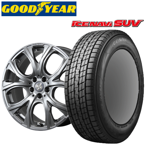 Audi Q4 e-Tron(FZEBJ)用 タイヤ銘柄： グッドイヤー アイスナビ SUV タイヤサイズ： 235/55R19 ホイール： アルミホィール スタッドレスタイヤ ホイール4本セット【19インチ】【ポイント10倍】