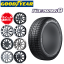 軽カー用 タイヤ銘柄： グッドイヤー アイスナビ8 タイヤサイズ： 155/65R14 ホイール： オススメアルミホィール スタッドレスタイヤ ホイール4本セット【14インチ】【通常ポイント10倍】