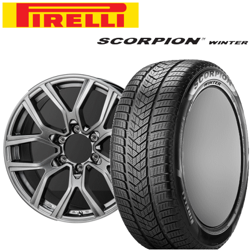 トヨタ ランドクルーザープラド(GDJ151W/GDJ150W/TRJ150W)用 タイヤ銘柄： ピレリー SCORPION ウィンター タイヤサイズ： 265/55R19 ホイール： アルミホィール スタッドレスタイヤ ホイール4本セット【19インチ】