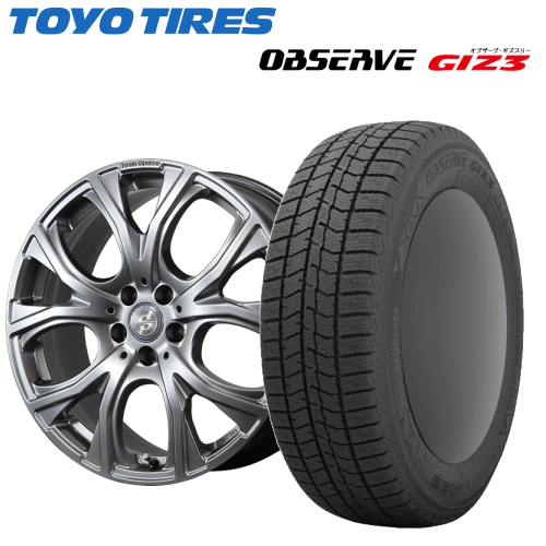 Audi Q4 e-Tron(FZEBJ)用 タイヤ銘柄： トーヨー オブザーブ ギズスリー タイヤサイズ： 235/55R19 ホイール： アルミホィール スタッドレスタイヤ ホイール4本セット【19インチ】【ポイント10倍】