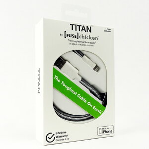 【FuseChicken/ヒューズチキン】【日本総代理店】TitanLightningtoUSB1mチタンライトニング【iPhoneiPad充電ライトニングケーブルタフ頑丈柔軟性アウトドアFUS-OT-000002】