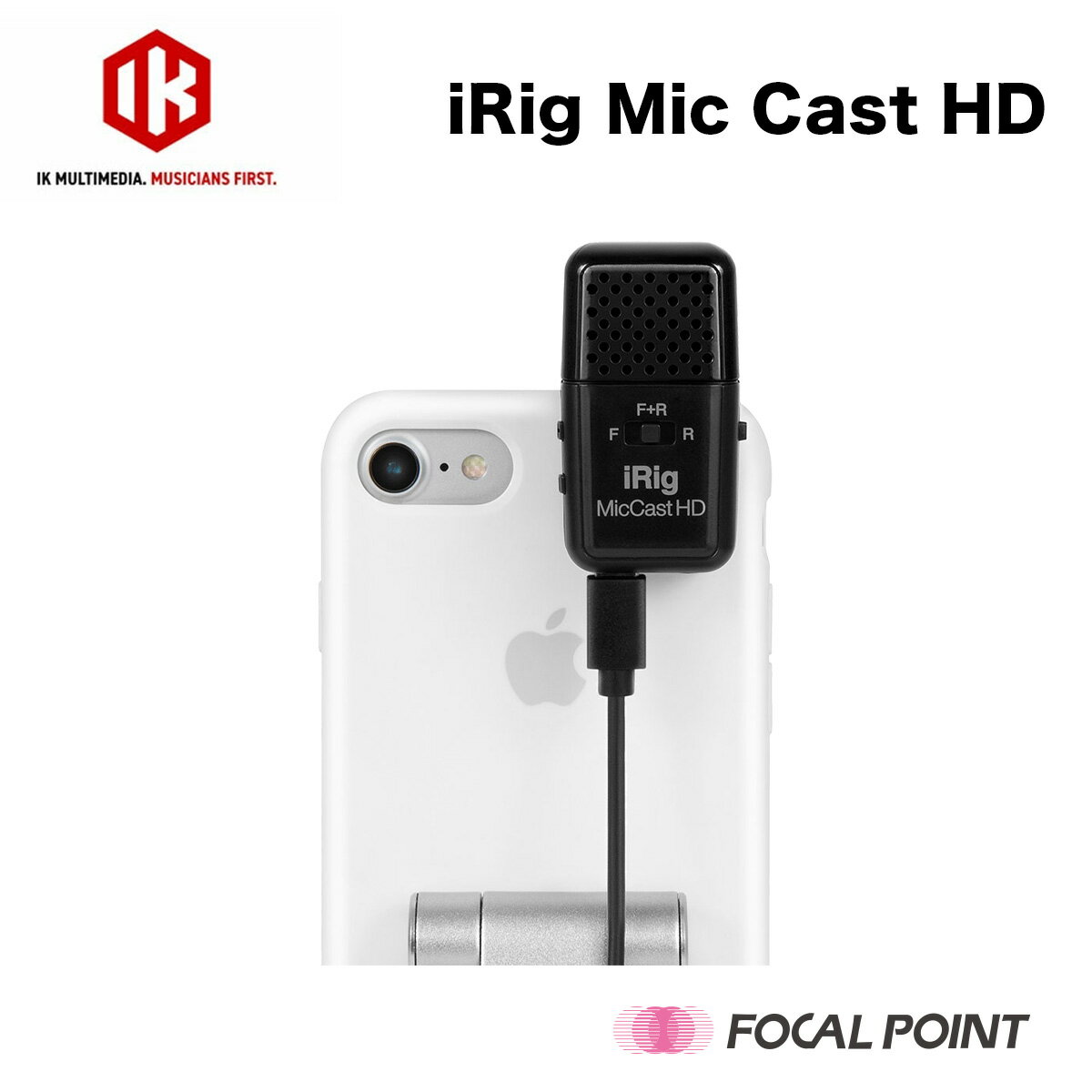 IK Multimedia / アイケーマルチメディアiRig Mic Cast HD / アイリグ マイク キャスト エイチディフロント / リア　マイクを搭載 / デジタル接続マイクロフォン / IKM-OT-000081