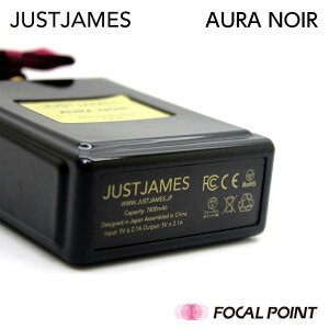 【JUSTJAMES/ジャストジェームス】AURANOIR(オーラノワール)7,800mAh大容量モバイルバッテリー1年保証【香水ボトル型iPhone&Android対応USBケーブルmicroUSB-USB-AJJS-BY-000002】
