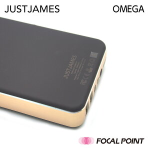 【JUSTJAMES/ジャストジェームス】OMEGA(オメガ)大容量モバイルバッテリー10400mAh【3台同時充電MicroUSBUSB-AUSB-C搭載USBケーブル付属USB-CPDポートJJS-BY-000003】
