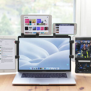【TenOneDesign/テンワンデザイン】Mountie+(マウンティプラス)ディスプレイアダプタ【マルチディスプレイ固定グッズiPhoneiPadMacBookグレーTEN-OT-000004ディスプレイマウント簡単取付iPadAir】