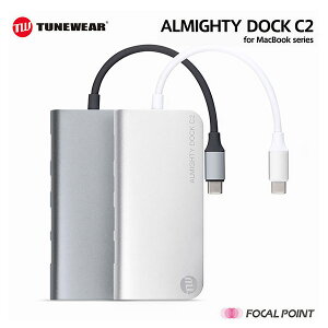 TUNEWEAR / 塼󥦥ALMIGHTY DOCK C2 / ޥƥɥå ġޥUSB-CϥEthernetݡ / HDMI 4K / Mini DisplayPort 4K / PDб ޥϥ֥С / ڡ쥤