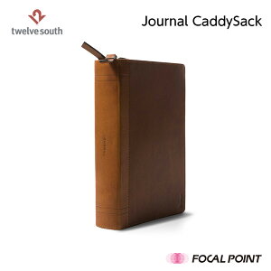 【TwelveSouth/トゥエルブサウス】JournalCaddySackCognac(ジャーナルキャディサックコニャック)周辺機器収納ハンディーケース【CaddySackキャディサック小物入れ収納ポーチガジェットケースケーブル整理収納仕事用革革製品旅行便利グッズ】