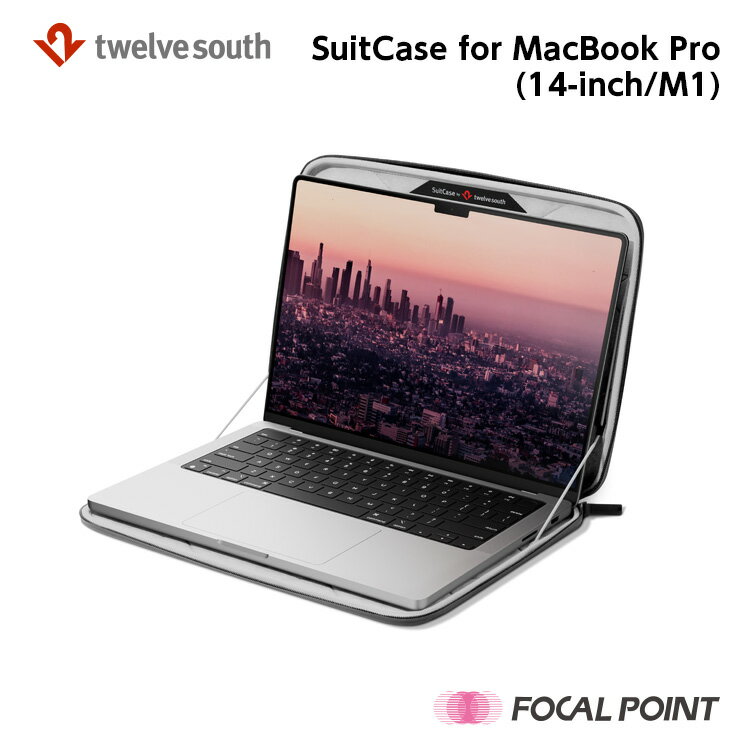 楽天FOCAL POINT DIRECTTwelve South SuitCase for MacBook Pro（M1） 14-inchSuitCase / スーツケースフォーマックブック プロ エムワン 14インチ撥水素材 ハードケース 収納ポケットありケースに入れたままでMacBookを使用でき取り出すときも簡単に