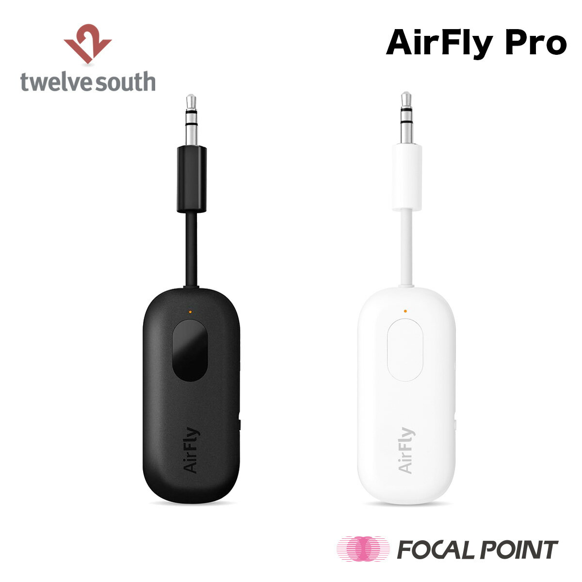 楽天FOCAL POINT DIRECTTwelve South / トゥエルブサウスAirFly Pro / エアフライ プロ ホワイト ブラックBluetoothトランスミッター / レシーバー ワイヤレスイヤホンを利用可能に2台同時ペアリング可能 / ワイヤレス送受信機 AirPods Nintendo Switch テレビ aptX-LL aptX対応