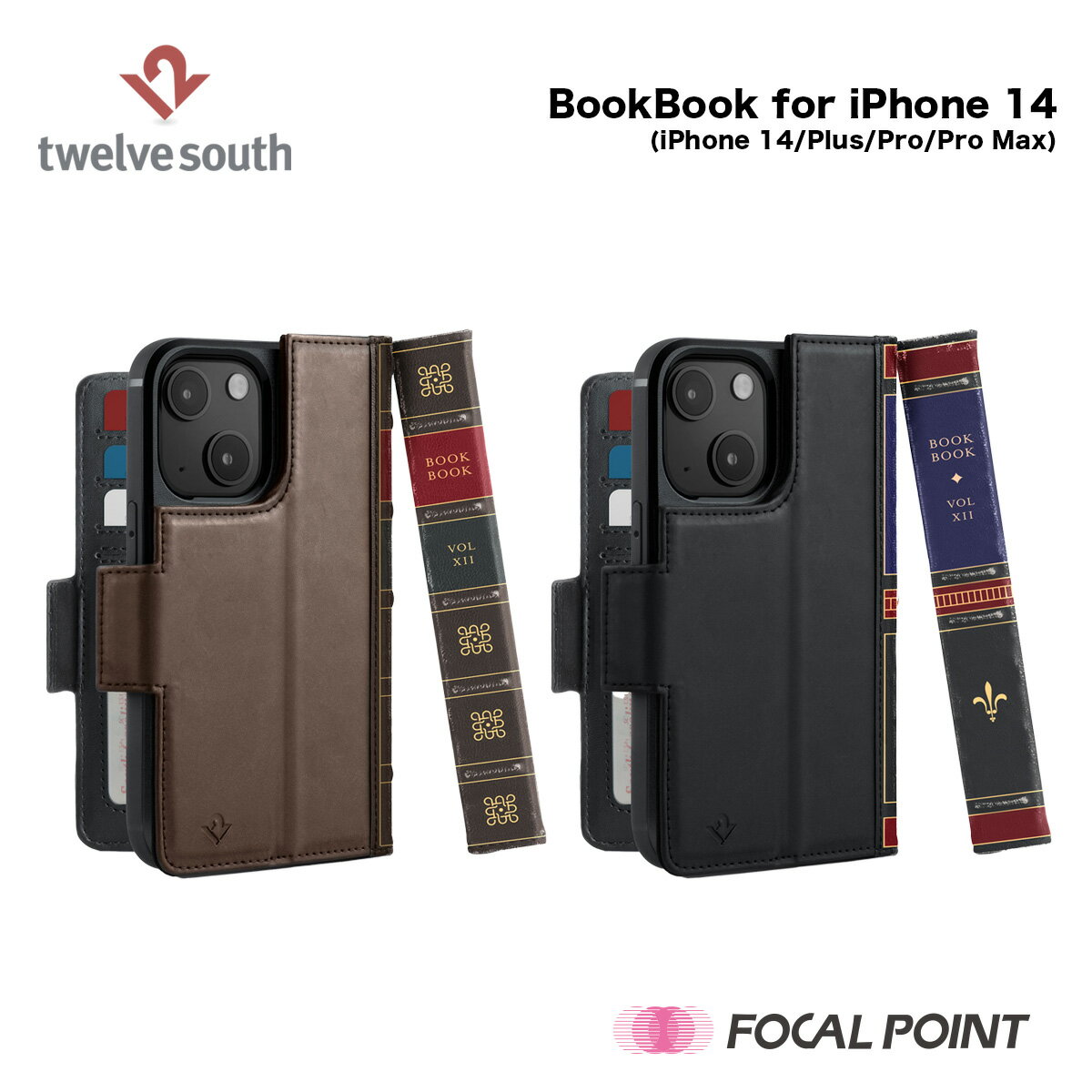 Twelve South トゥエルブサウス BookBook for iPhone 14、iPhone 14 Plus Pro Pro Max ブックブック・フォー・アイフォン・フォーティ..