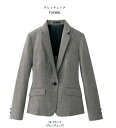 レディスジャケット(グレンチェック)【サイズ:5号~17号】毛50% ポリエステル50%