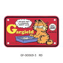 【 レッド 】 ガーフィールド ミニ CMプレート ライセンスプレート GARFIELD BIKER CM PLATE バイカー バイク
