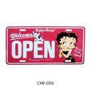 【 ベティ・ブープ オープンレッド 】 BETTY BOOP CM PLATE CMプレート