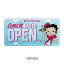 【 ベティ・ブープ オープンブルー 】ベティブープ ライセンスプレート BETTY BOOP CM PLATE