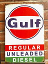 【 Gulf 】 ティン ブリキ看板 Sign Plate