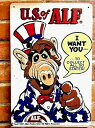 【 アルフ 】 Tin Sign Plate ALF ティン ブリキ サイン 看板 サインプレート メルマック星 80年代 アメリカ ホームコメディ
