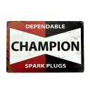 【 チャンピオン 】 ティン ブリキ看板 Champion Sign Plate