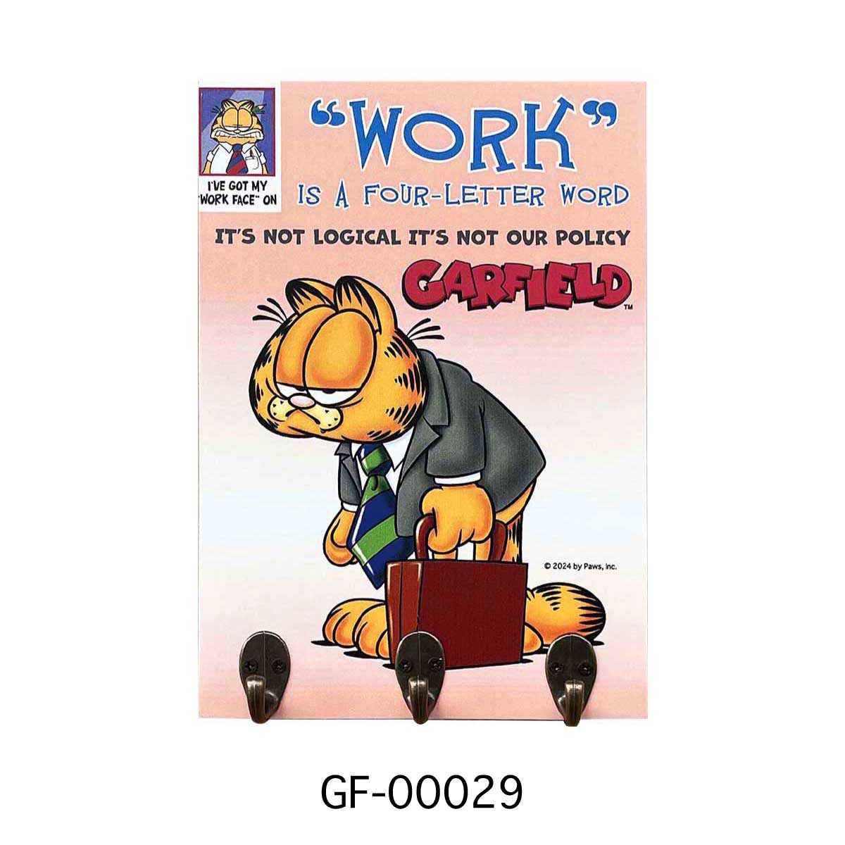 【 ガーフィールド 】 Comic Wooden Hook Board コミックウッドフックボード