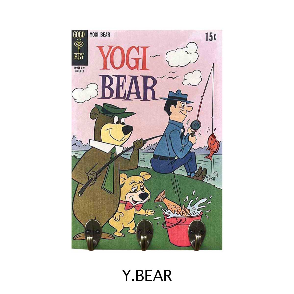 【 ヨギ ベアー 】 Comic Wooden Hook Board コミックウッドフックボード