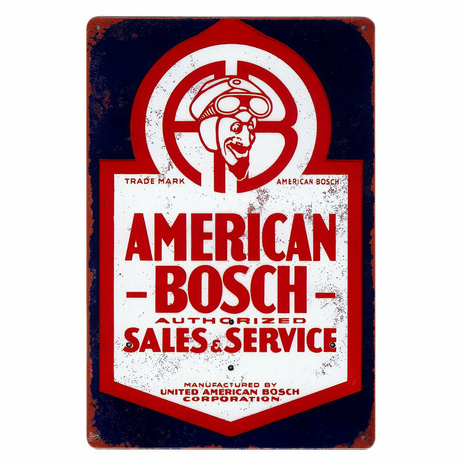 【 アメリカン ボッシュ 】　サインボード ブリキ看板 メタルサイン Sign Plate