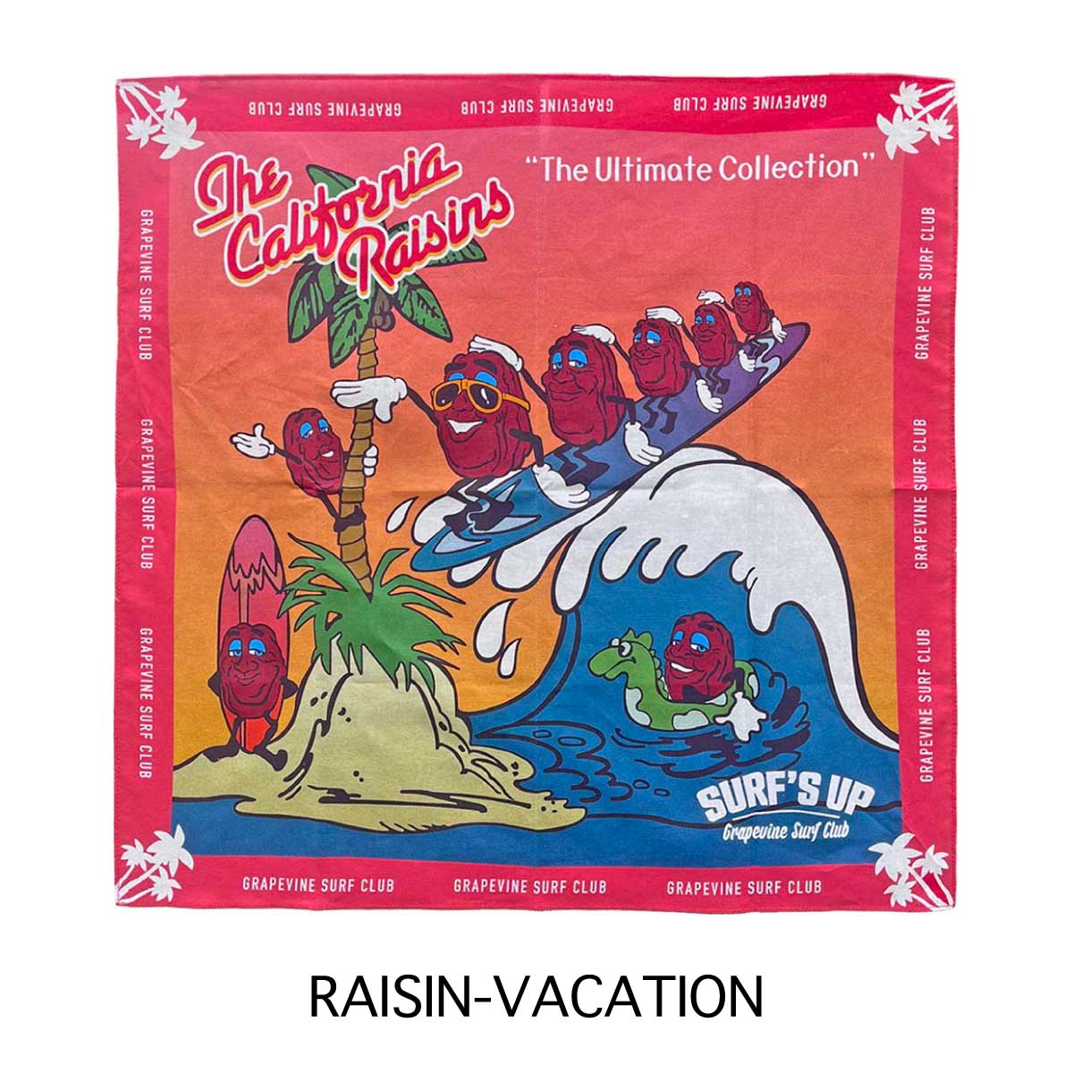 【 カリフォルニアレーズン ・ ピンク 】 California Raisin BANDANA バンダナ