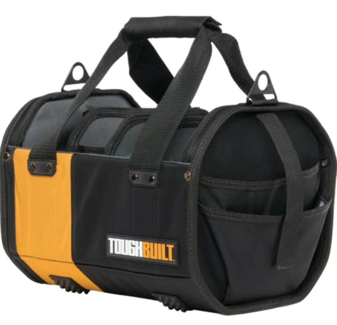 商品情報商品名在庫◎【 新入荷 】 TOUGHBUILT タフビルト 12 inモジェラートートツールバッグ TB-81-12商品説明・ポケット付きの取り外し可能な仕切り3つ・片方の仕切りにキックスタンド・堅牢なハードボディ構造・カバー付きノートポケット・Techtoolsupply.Com で交換用ノートブックが入手可能・巻尺クリップ・スチールフック付きテープストラップ・パッド入りハンドル・リベット補強・61個のポケットとループ・3つのポケット付きツールディバイダーは、さまざまな配置が可能で、取り外しも簡単に行えます。・61個の多用途ポケットとループには、工具をしっかり収納できる柔軟な外部ポケット、カバー付きのノートブックポケット、仕切りに配置された多様なポケットが含まれています。サイズ/寸法幅(mm)：342.9奥行(mm)：292.1高さ(mm)：266.7素材/材質ポリエステル注意※輸入品につき、輸送時のキズや汚れなどある場合がございます。※画面上でご覧いただいているカラーと現物カラーは多少異なる場合がございます。※ロットにより写真とデザインや色味、仕様が異なる場合がございます。※離島・一部地域は、別途送料がかかります。送料確定後、再度ご連絡いたします。※遅延の場合あり返品・交換について恐れ入りますが、商品特性上、お客様都合による返品・交換はお受けしておりません。( 例： イメージと違う / パッケージの状態 / 海外製特有の個体差など )万一、商品に重大な破損や誤配送があった場合は、到着3日以内にご連絡ください。在庫◎【 新入荷 】 TOUGHBUILT タフビルト 12inモジェラートートツールバッグ TB-81-12 アメリカン雑貨 ツールバッグ 収納・耐久・使いやすさを兼ね備えた万能バッグ 収納力抜群 現場 5