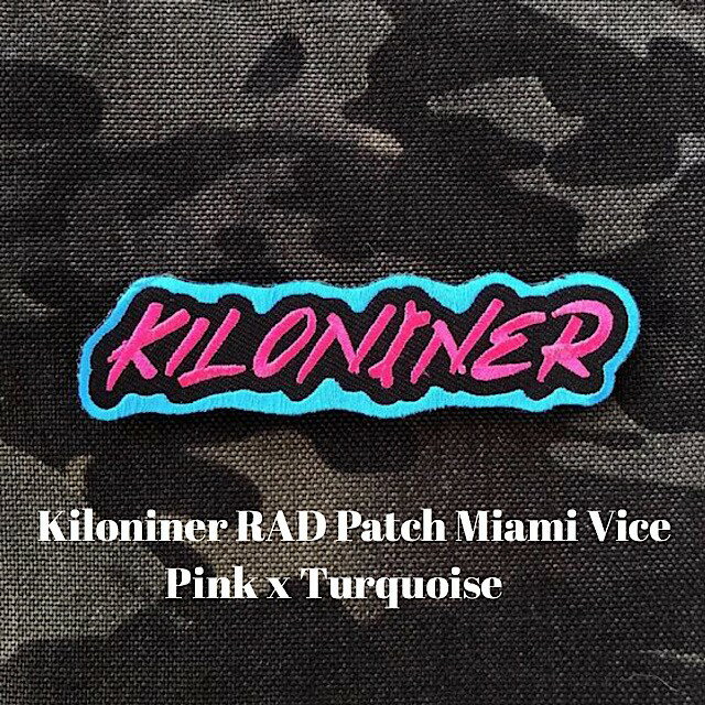 キロナイナー ラッドパッチ ピンク ターコイズ ミニパッチ KILONINER RAD Patch Miami Vice4 Pink x Turquoise - mini Morale Patch / ハードウェア ベルクロ使用 パッチ ワッペン ミリタリー …