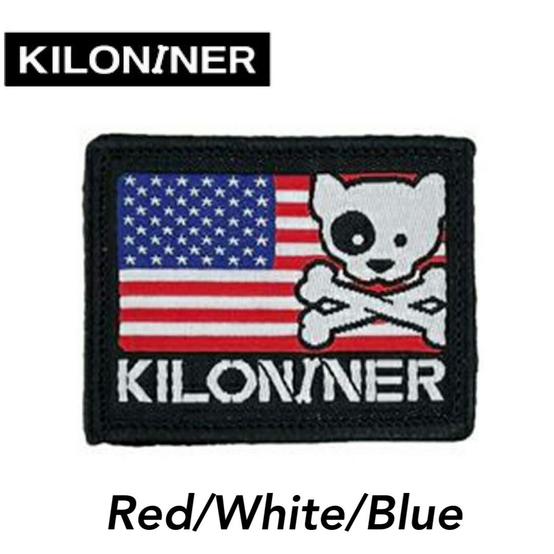 キロナイナー ミニフリーダムクロスボーンドッグアンドロゴパッチ　KILONINER Mini Freedom Crossbones Dog and Logo Patch / パッチ ワッペン ドッグ クロスボーン 装着