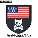 キロナイナー アメリカンドッグアンドクロスボーンシールドパッチ　KILONINER American Dog and Crossbones Shield Patch PVC Moraleパッチ / パッチ ワッペン ドッグ クロスボーン 装着