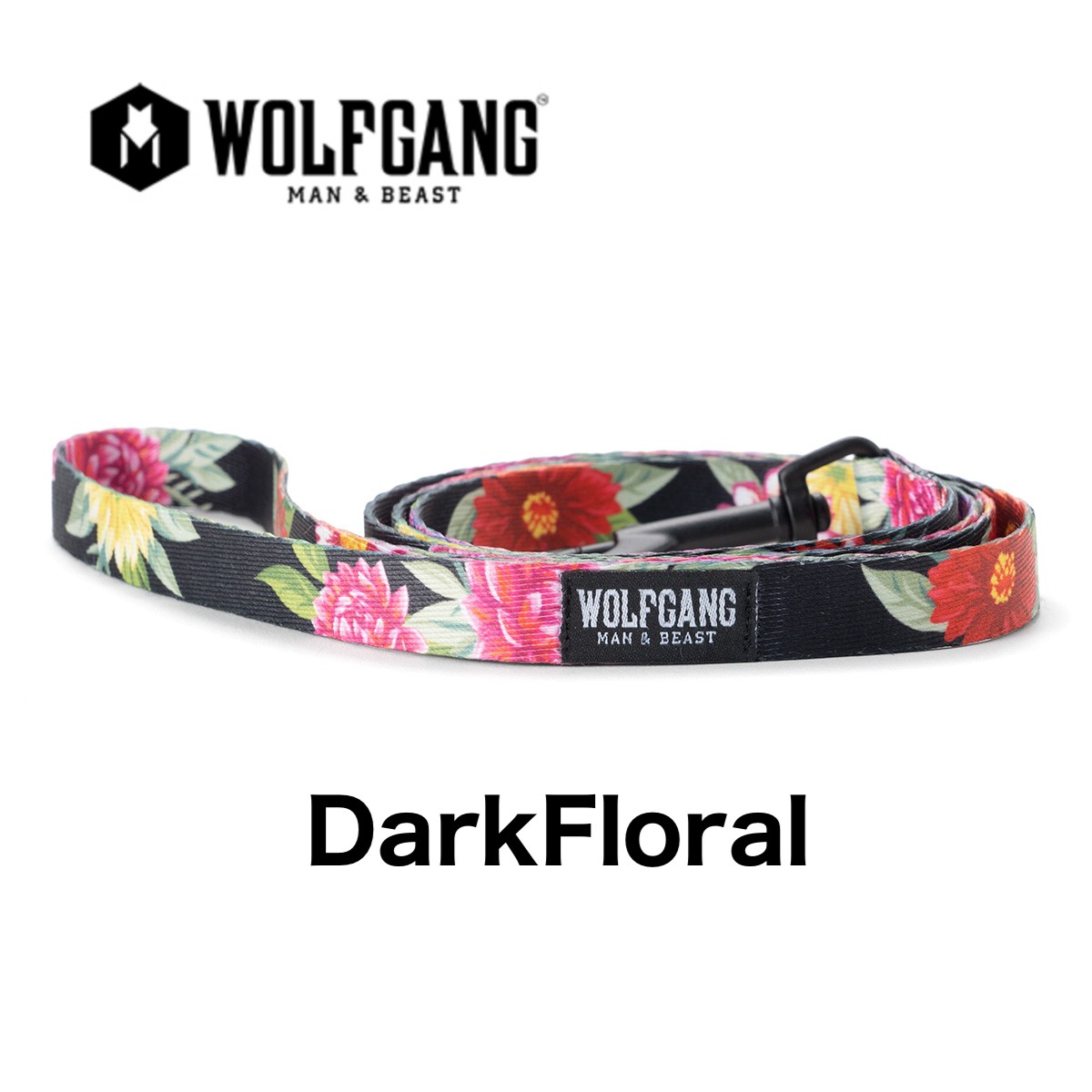 送料無料！ウルフギャング ダークフローラル リード Sサイズ WOLFGANG DarkFloral Leash S / 丈夫 軽い アメリカ おしゃれ