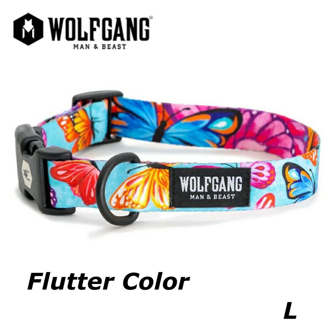 送料無料！ウルフギャング フラッターカラー/ カラー Lサイズ WOLFGANG Flutter Color COLLAR Caller L / 首輪 丈夫 軽い アメリカ おしゃれ