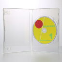 標準サイズ15mm厚 1枚収納DVDトールケースMロック クリア1個