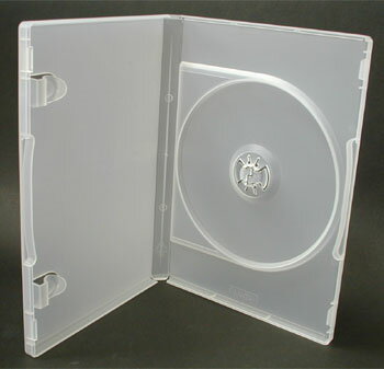 日本製 15mm厚に1枚収納 DVDケース ポップマンボウ クリア（半透明）1個
