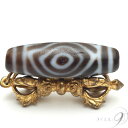 【老礦天珠 金剛鳳凰眼天珠 約39mm×12mm 金剛 鳳凰眼天珠 】【メール便不可】【z】