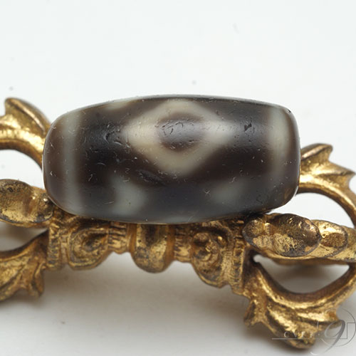 老礦天珠 金剛三眼天珠 金剛 三眼天珠 約20mm×10mm【メール便不可】