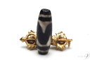 老玉髄天珠 虎牙天珠 約37mm×12mm【メール便不可】【B】【D】