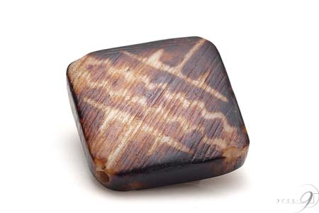 【木珠 山水木珠・約25mm×25mm×6*5mm】【メール便可】【SU】