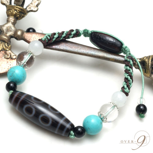 【不運を寄せ付けない! 〜八眼天珠 天珠 ブレスレット〜】【メール便可】天然石 ブレスレット パワーストーン【m】