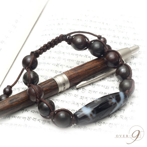 【CROCODILE 3A 皇帝龍天珠 ブレスレット】【メール便可】 皇帝龍天珠|天珠 ブレスレット 天珠【m】