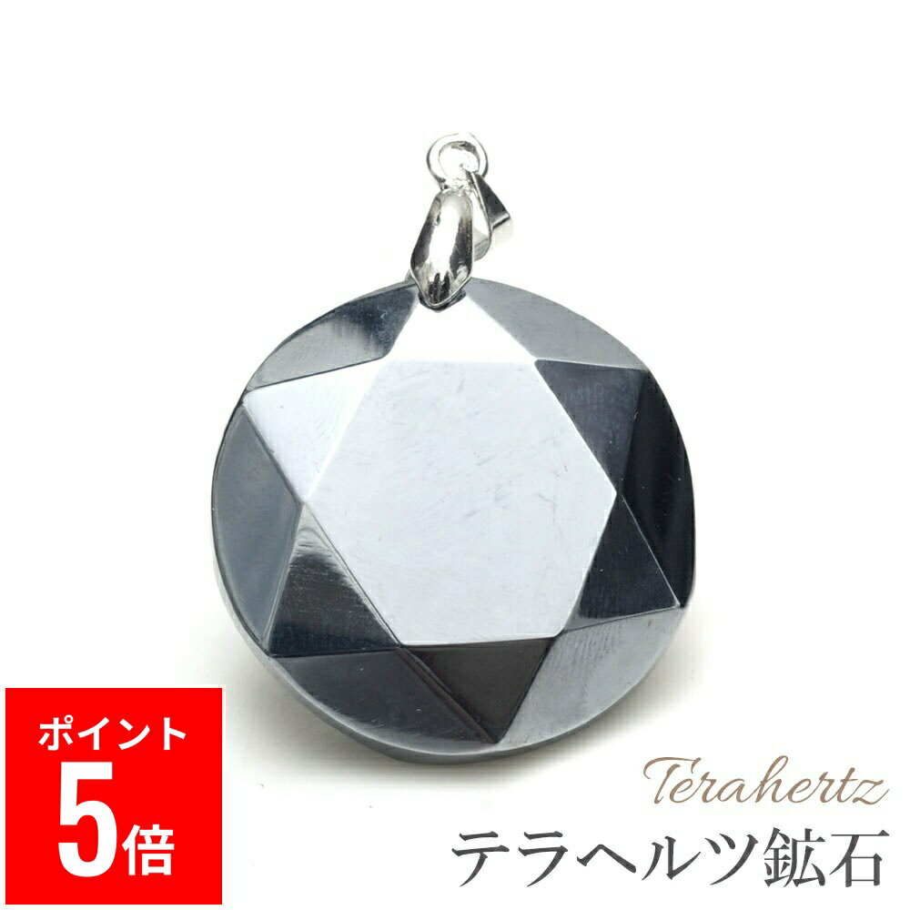 【BF期間ポイント5倍！】 テラヘルツ ペンダントトップ 六芒星 丸型 30mm テラヘルツ鉱石 本物 【メー..