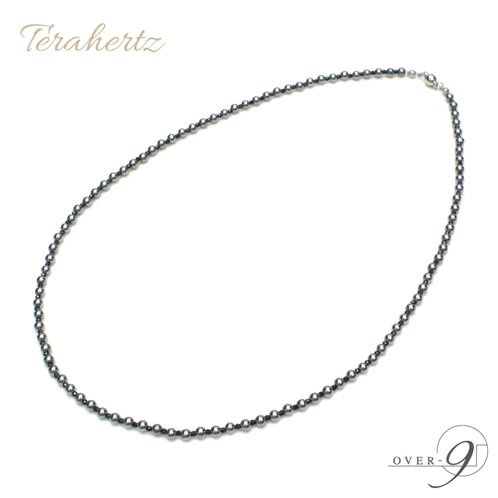 【12/11 1:59まで スーパーセール P5倍】 テラヘルツ × ブラックスピネル 4mm ネックレス 約50cm テラヘルツ鉱石 本物 【メール便可】