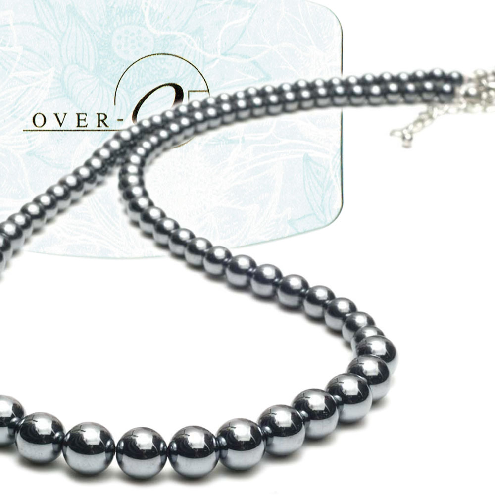 OVER-9 テラヘルツ鉱石 ネックレス 4mm