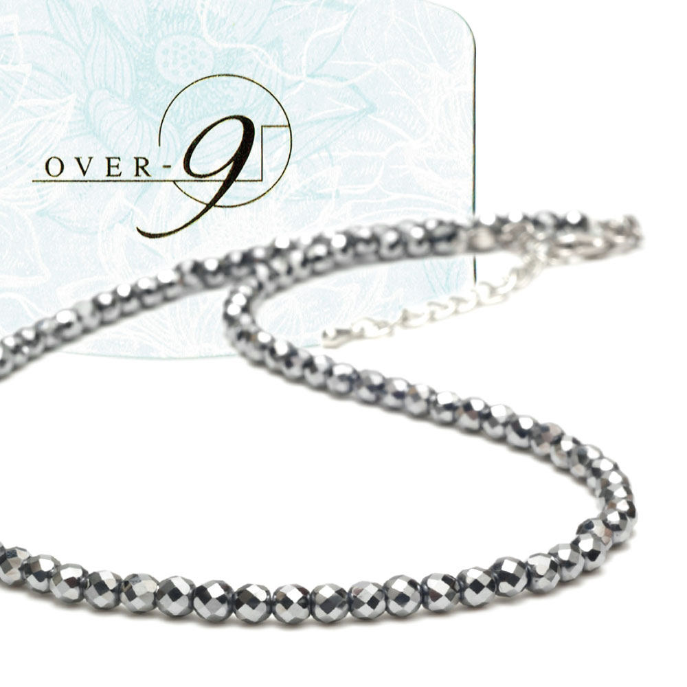 OVER-9 テラヘルツ鉱石 ネックレス 4mm